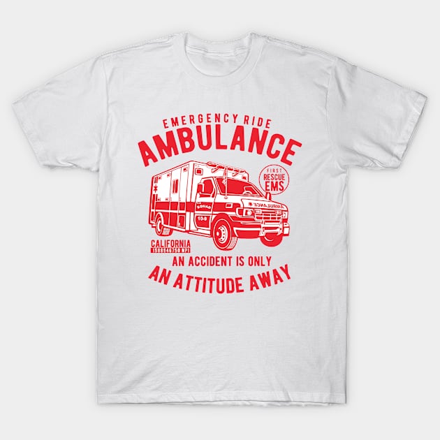 Ambulance Emergency T-Shirt by PaunLiviu